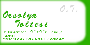 orsolya toltesi business card